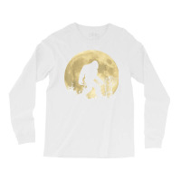 Funny Bigfoot Sasquatch Full Moon Forest T Shirt Long Sleeve Shirts | Artistshot