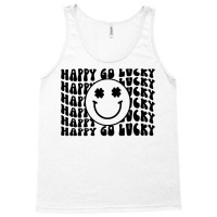 Happy Go Lucky Smiley Face Irish Shamrocks St Patricks Day Premium T S Tank Top | Artistshot