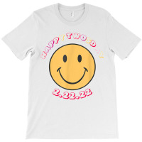 Happy Twosday Tuesday February 22nd 2022 Retro Smiley Face T Shirt T-shirt | Artistshot