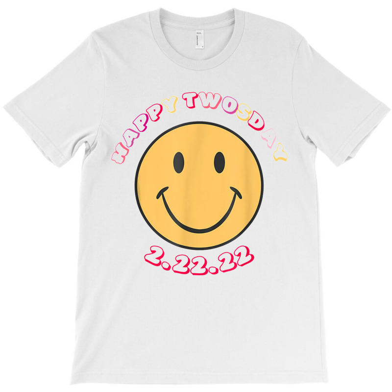 Happy Twosday Tuesday February 22nd 2022 Retro Smiley Face T Shirt T-shirt | Artistshot