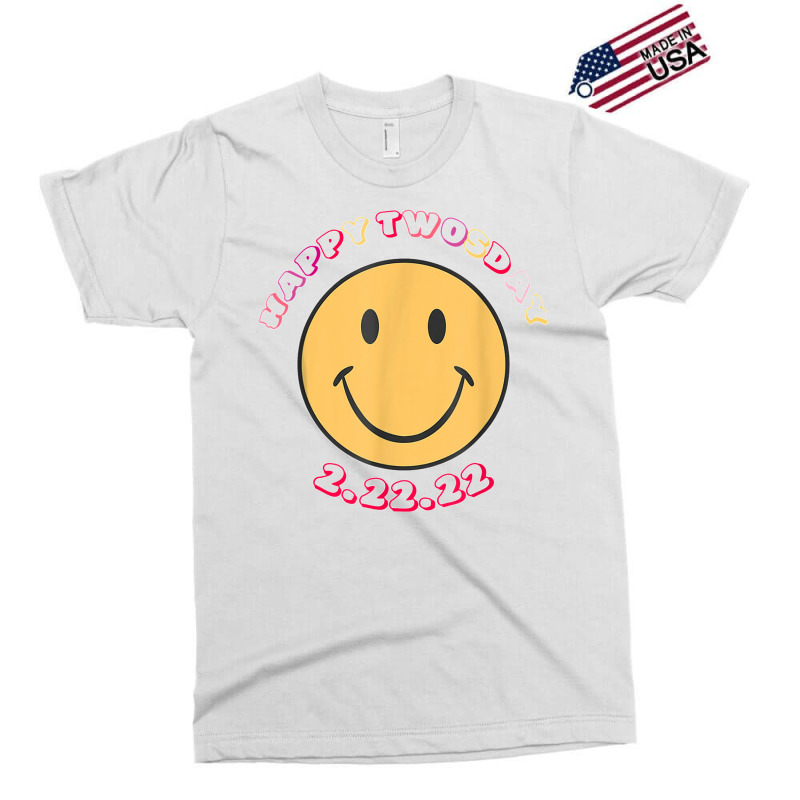 Happy Twosday Tuesday February 22nd 2022 Retro Smiley Face T Shirt Exclusive T-shirt | Artistshot