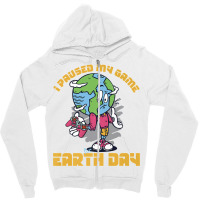 I Paused My Game To Be Here Shirt Love World Earth Day 2022 Premium T  Zipper Hoodie | Artistshot