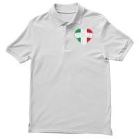 Italy Italia Italian Flag Heart Retro Vintage Design T Shirt Men's Polo Shirt | Artistshot