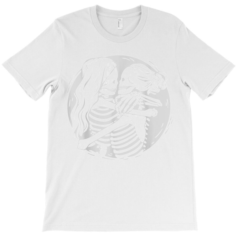 Lesbian Couple Lgbtq Pride Skeletons Kissing Valentine Day T Shirt T-shirt | Artistshot