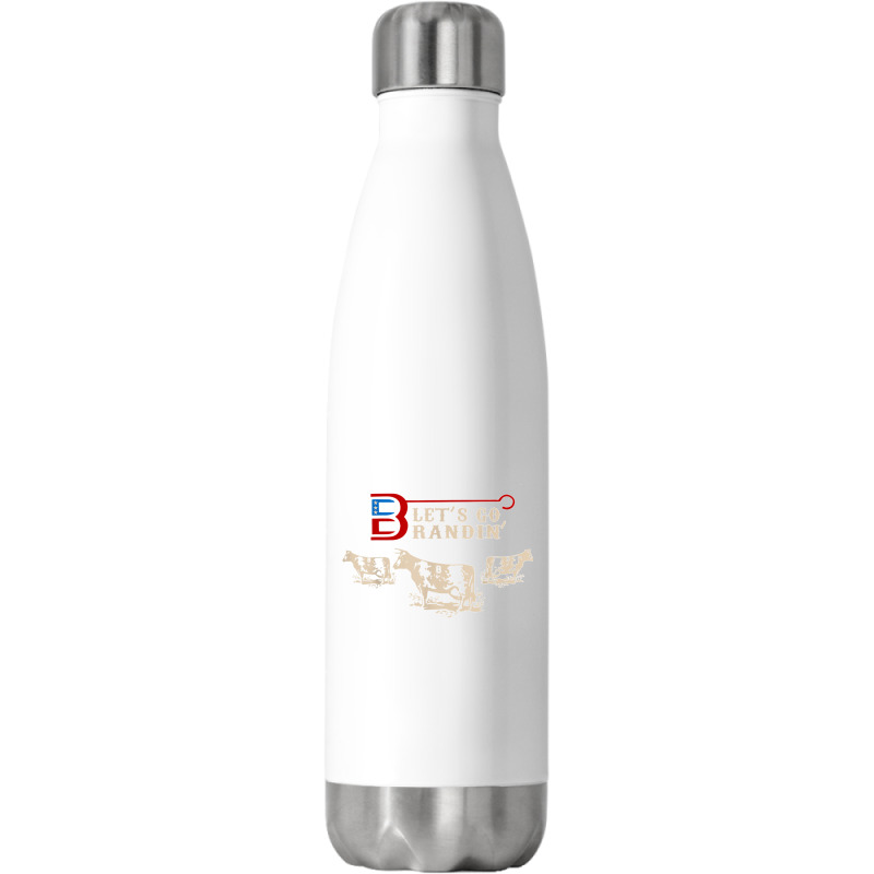 Let's Go, Brandon, Dairy Cows, Farmer, Farm Sarcastic T Shirt Stainless Steel Water Bottle | Artistshot