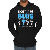 Light It Up Blue Autism Awareness April Mom Dad Kids Puzzle T Shirt Lightweight Hoodie | Artistshot