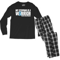 My Stepdad Is A Warrior Prostate Cancer Awareness Premium T Shirt Men's Long Sleeve Pajama Set | Artistshot