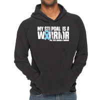 My Stepdad Is A Warrior Prostate Cancer Awareness Premium T Shirt Vintage Hoodie | Artistshot