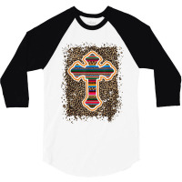 Serape Cross Aztec Geometric Mexican Tribe Blanket Pattern T Shirt 3/4 Sleeve Shirt | Artistshot