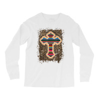 Serape Cross Aztec Geometric Mexican Tribe Blanket Pattern T Shirt Long Sleeve Shirts | Artistshot