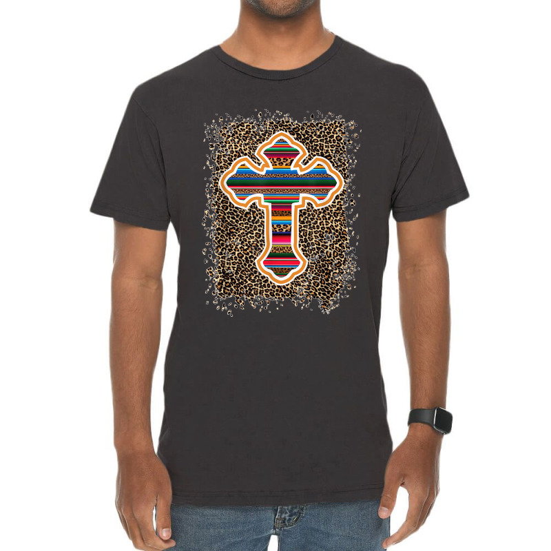 Serape Cross Aztec Geometric Mexican Tribe Blanket Pattern T Shirt Vintage T-shirt | Artistshot