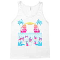 Vaporwave Cats Palm Trees Aesthetic Japanese Kawaii T Shirt Tank Top | Artistshot