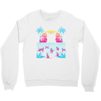 Vaporwave Cats Palm Trees Aesthetic Japanese Kawaii T Shirt Crewneck Sweatshirt | Artistshot