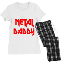 Funny Childrens Dad Daddy Music Rock Thrash Punk Hardcore Women's Pajamas Set | Artistshot