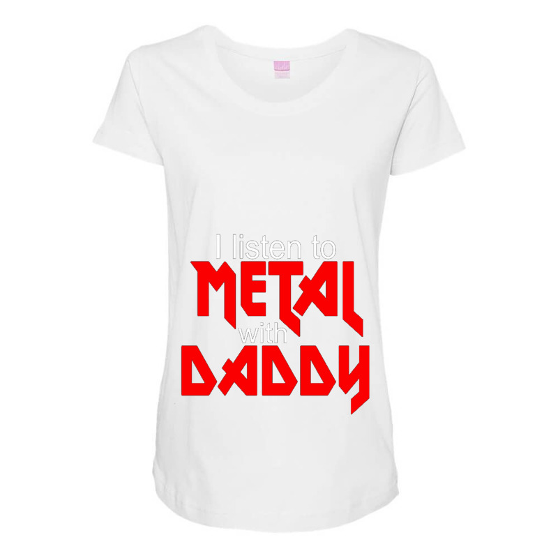 Funny Childrens Dad Daddy Music Rock Thrash Punk Hardcore Maternity Scoop Neck T-shirt by Gretchen Minnis | Artistshot