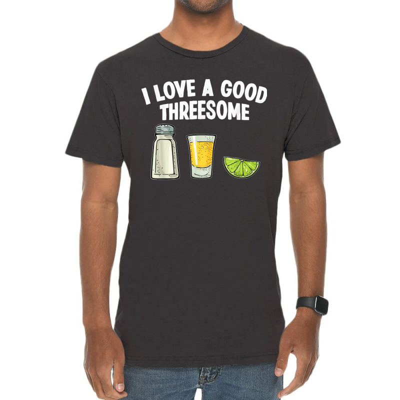 Bartender I Love A Good Threesome Drinking Bartending Barman T Shirt Vintage T-shirt | Artistshot