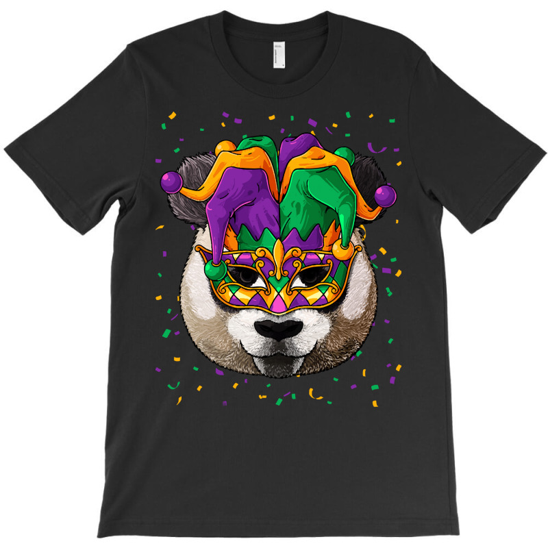 Panda Mardi Gras T  Shirt Panda Mardi Gras Animal Face Carnival Jester T-shirt | Artistshot