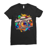 Photography T  Shirt Photograph Colorful Camera Photo Photographer Pho Ladies Fitted T-shirt | Artistshot