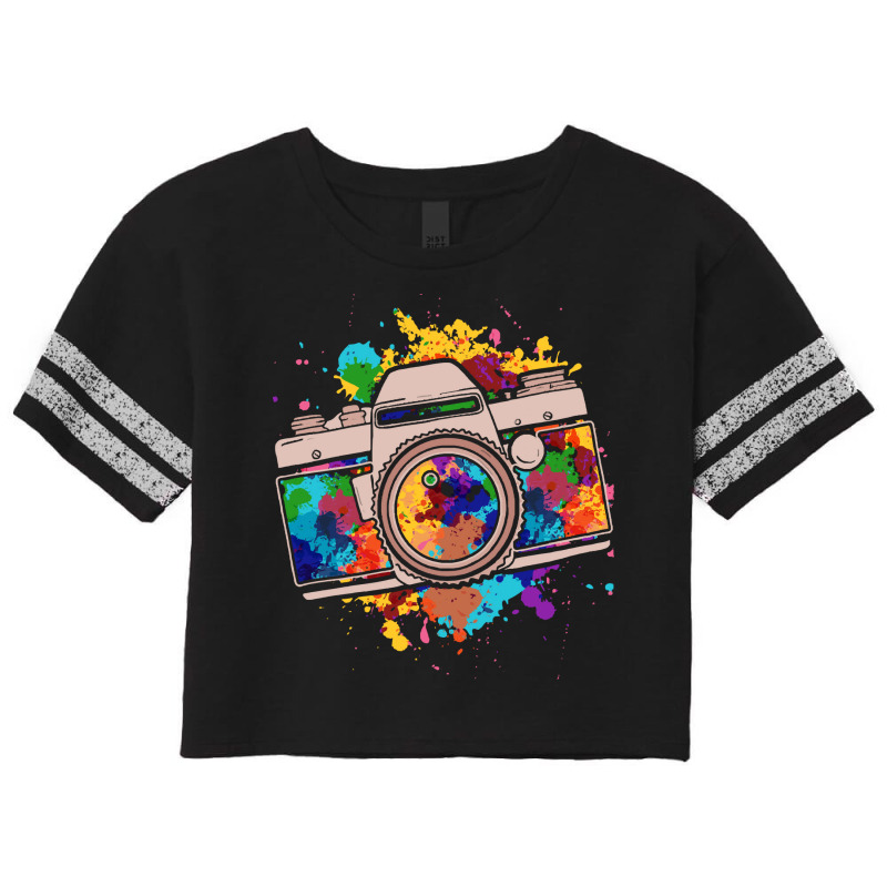 Photography T  Shirt Photograph Colorful Camera Photo Photographer Pho Scorecard Crop Tee by sengeryasmin | Artistshot