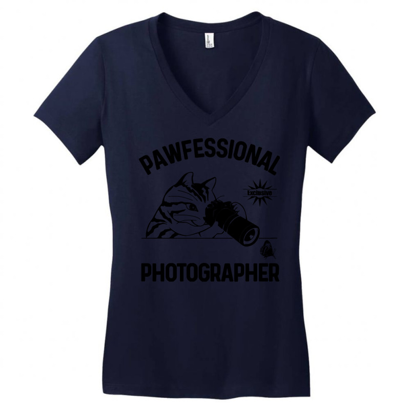 Pawfessional Photographer T  Shirt Pawfessional Photographer   Studio Women's V-Neck T-Shirt by guillemotmare | Artistshot