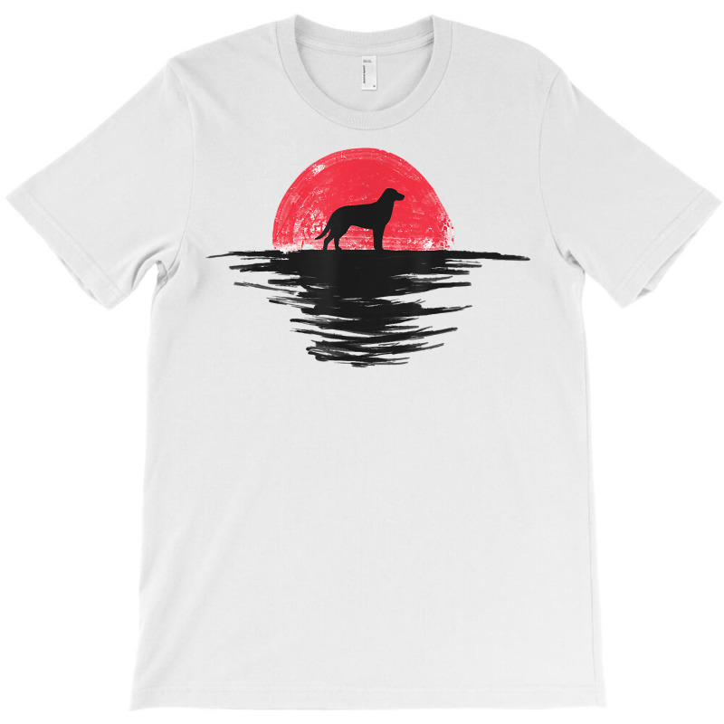 Chinook Japanese Sunset Retro Dog Red T Shirt T-shirt | Artistshot