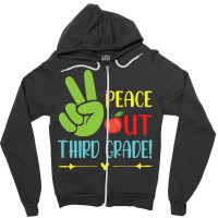 Peace Out Third Grade Student Class Of T  Shirt Peace Out Third Grade Zipper Hoodie | Artistshot