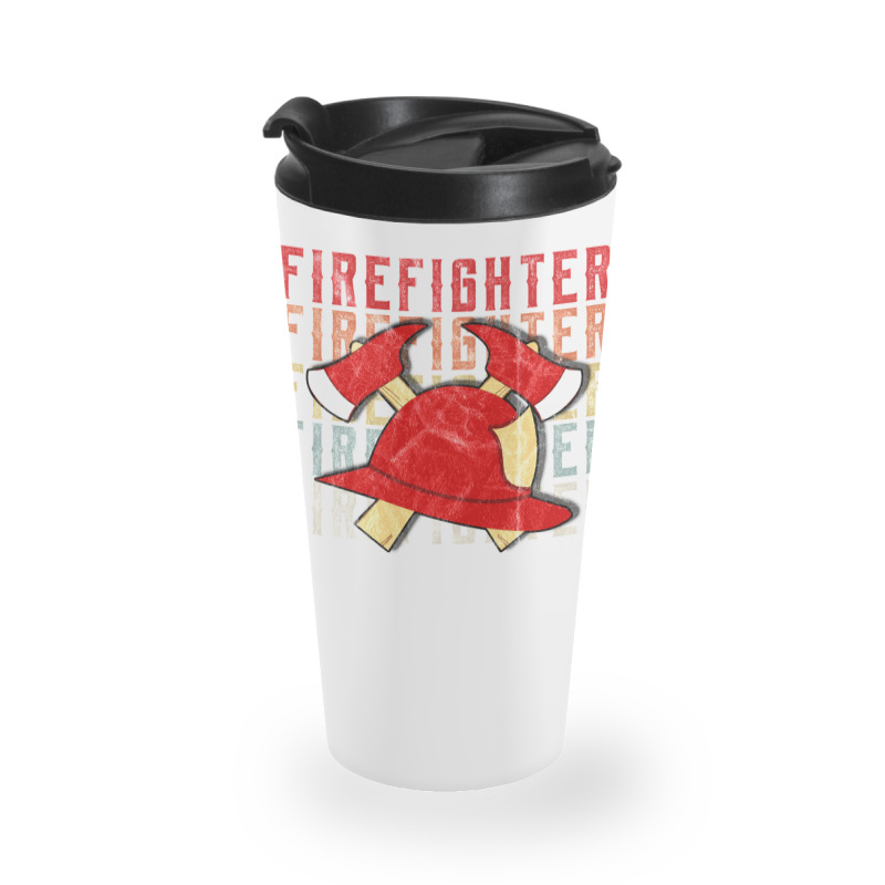 Custom Firefighter Stainless Steel Travel Mug with Handle