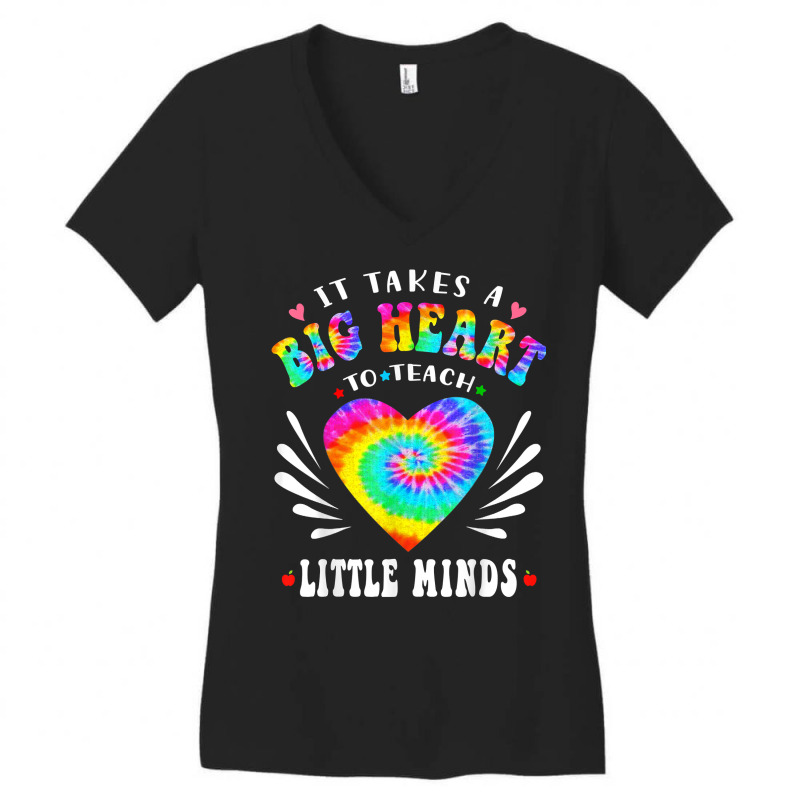 Groovy Retro It Takes A Big Heart To Teach Little Minds T Shirt Women's V-Neck T-Shirt by cucciailleveretcq | Artistshot