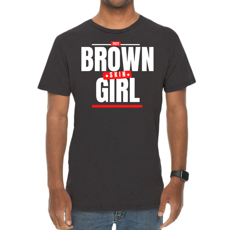 Funny Brown Skin Girl Gift Vintage T-shirt | Artistshot