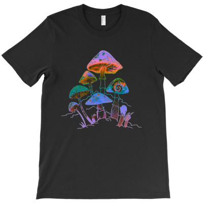 Garden Of Shrooms T-shirt Designed By Ricky E Murray