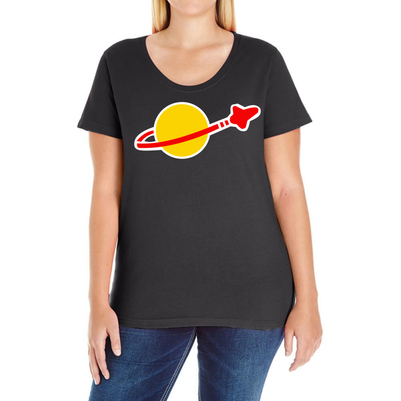 omfattende Brøl Huddle Custom Lego Classic Space Logo Big Bang Theory Ladies Curvy T-shirt By  Custom-designs - Artistshot