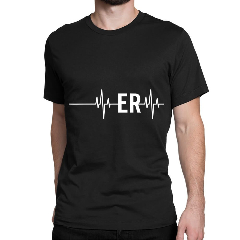 Emergency Medicine Physician Nurse Gift Er Heartbeat T Shirt Classic T-shirt | Artistshot