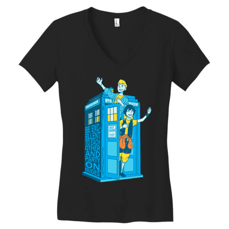 Most Excellent Time Travellers Women's V-Neck T-Shirt by moonlight2270 | Artistshot