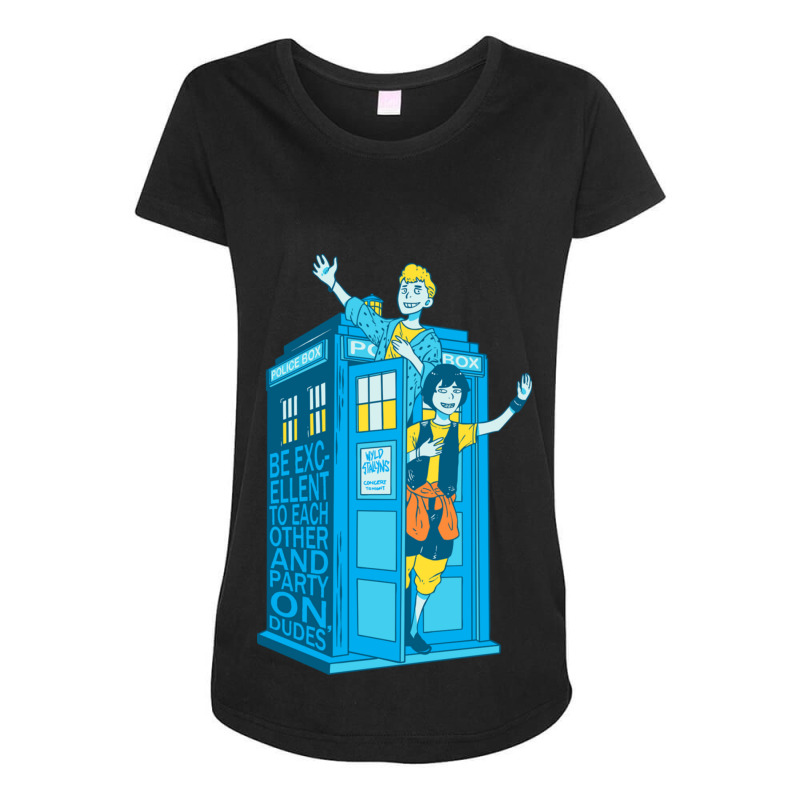 Most Excellent Time Travellers Maternity Scoop Neck T-shirt by moonlight2270 | Artistshot