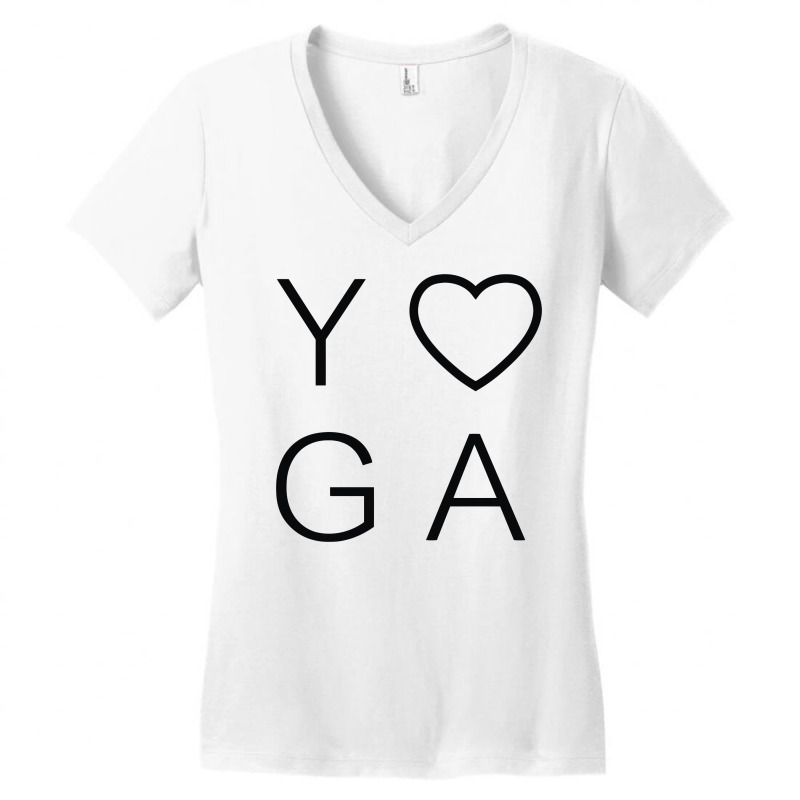 Yoga Heart Women's V-neck T-shirt | Artistshot