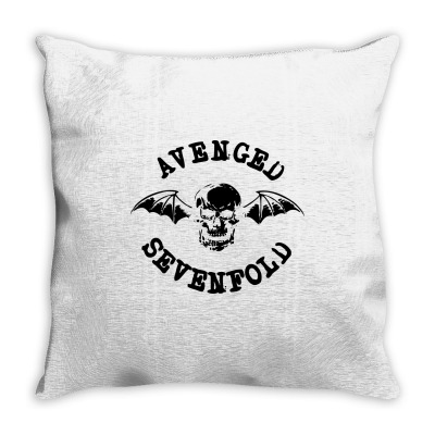 Avenged Sevenfold Black Logo Throw Pillow Designed By Republic Of Design