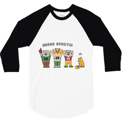Crowd-cheering? No Thanks, Team Family Bear 3/4 Sleeve Shirt Designed By Tmax