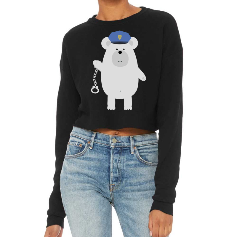 Polar Bear With Handcuffs Cropped Sweater by CUSER3146 | Artistshot