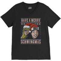 Merry Schwingmas V-neck Tee | Artistshot