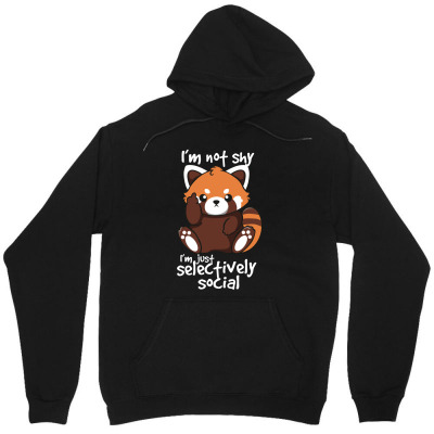Shy Red Panda Unisex Hoodie Designed By Wizarts