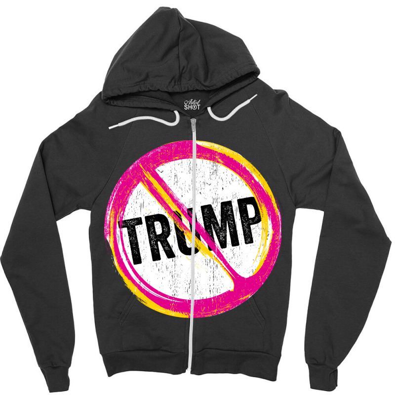 Anti Trump Never Trump Zipper Hoodie | Artistshot