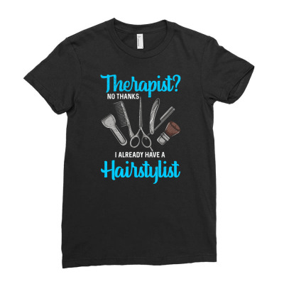 Hairdresser Hairdresser Gift For Scissors Users Who Are Hairdresser & Ladies Fitted T-shirt Designed By Chuart