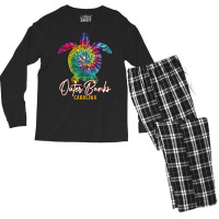 Outer Banks Tie Dye Sea Turtle Carolina Family Vacation T Shirt Men's Long Sleeve Pajama Set | Artistshot