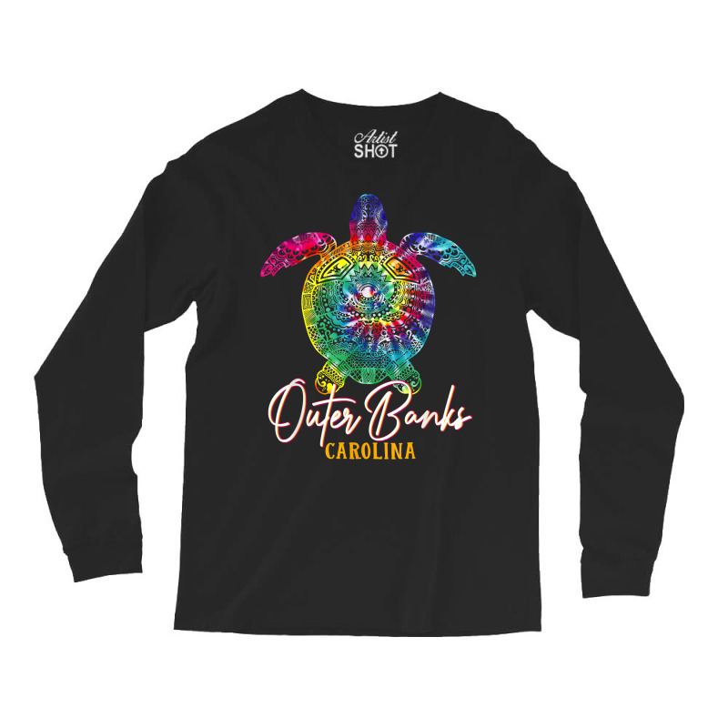 Outer Banks Tie Dye Sea Turtle Carolina Family Vacation T Shirt Long Sleeve Shirts by apolitery | Artistshot