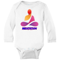 Meditation Long Sleeve Baby Bodysuit | Artistshot