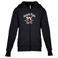 He Knight Kats Berlin 9 Lives Beige Johnson Motors Youth Zipper Hoodie | Artistshot