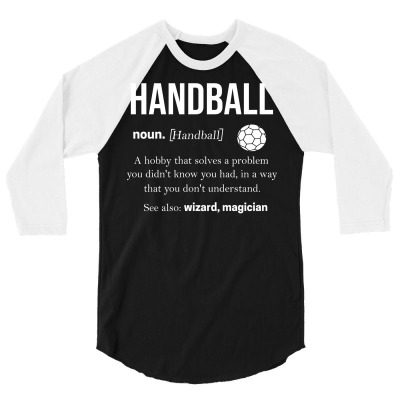 Handball Sport Jump Shot Women Handball Hobby (13) 3/4 Sleeve Shirt Designed By Chuart