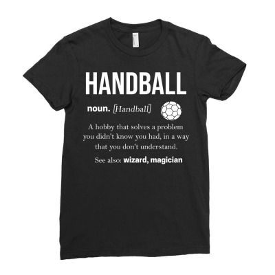 Handball Sport Jump Shot Women Handball Hobby (13) Ladies Fitted T-shirt Designed By Chuart