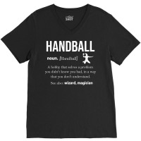 Handball Sport Jump Shot Women Handball Hobby (17) V-neck Tee | Artistshot
