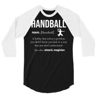 Handball Sport Jump Shot Women Handball Hobby (17) 3/4 Sleeve Shirt | Artistshot